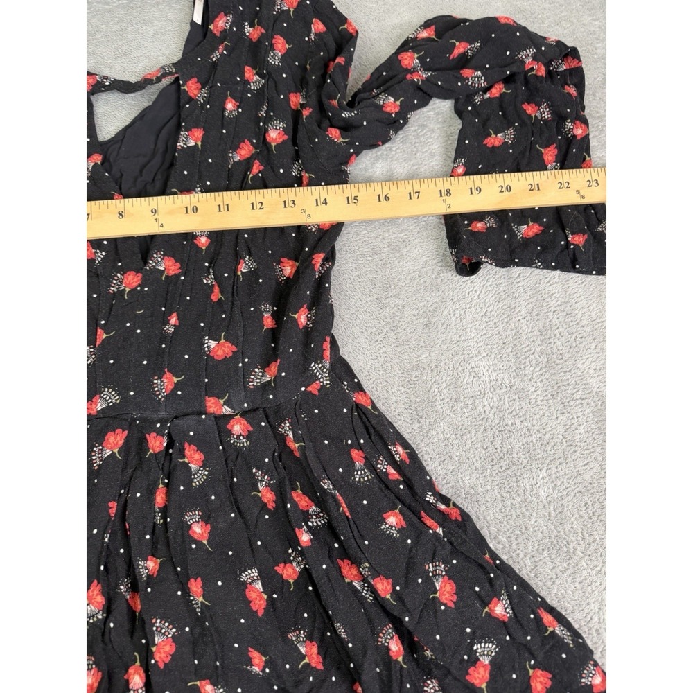 Free People Tegan Mini Dress Women's Size 6 Black - Picture 7 of 9